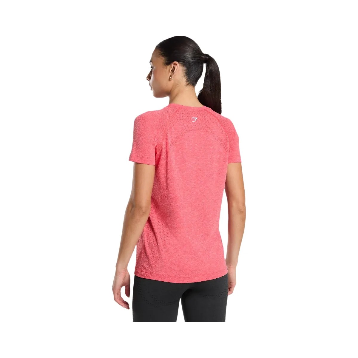 Gymshark Vital Light T-Shirt - Coral Red/Marl - HypeFly India View 2