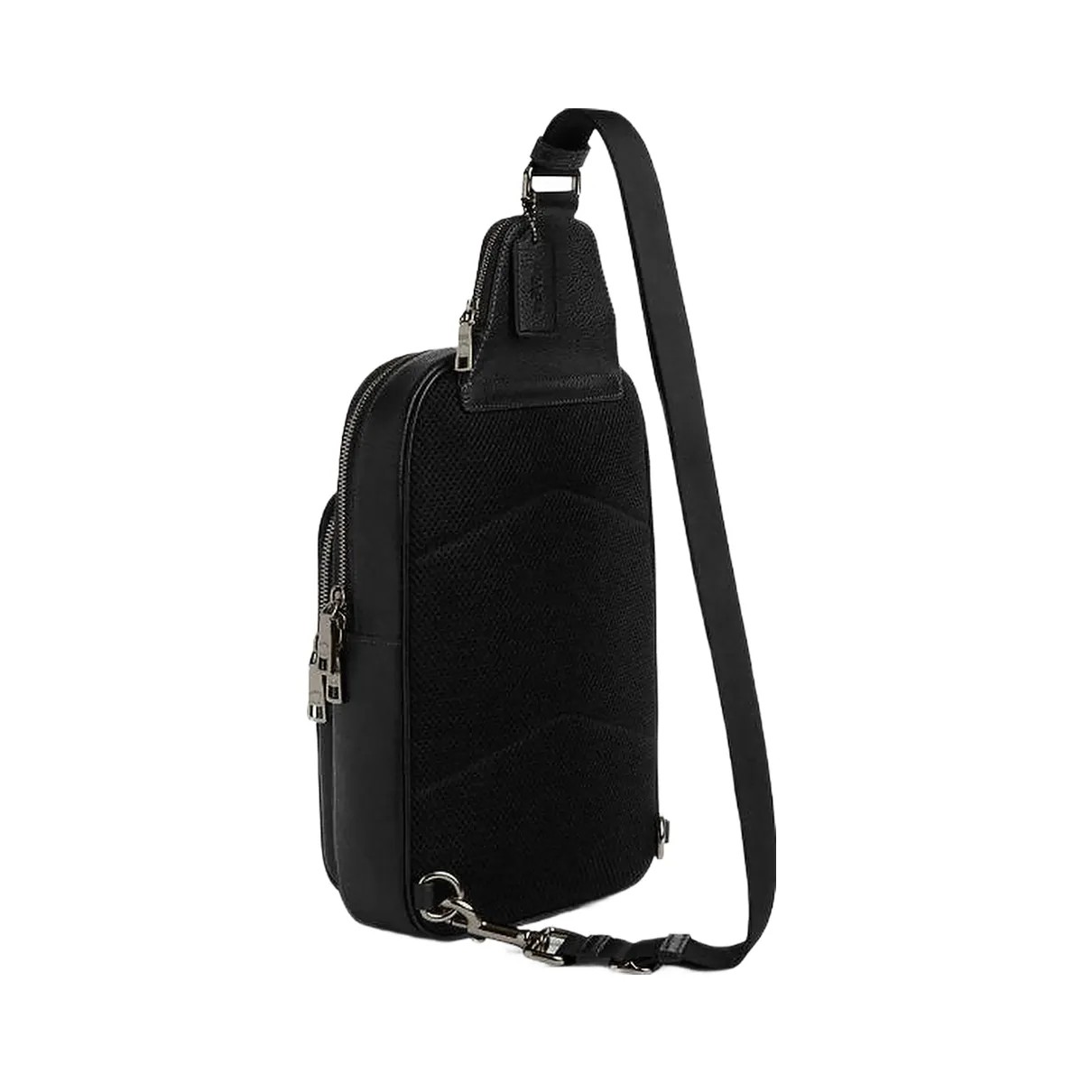 Coach Ethan Pack Pebbled Leather-Gunmetal-Black - HypeFly India View 3