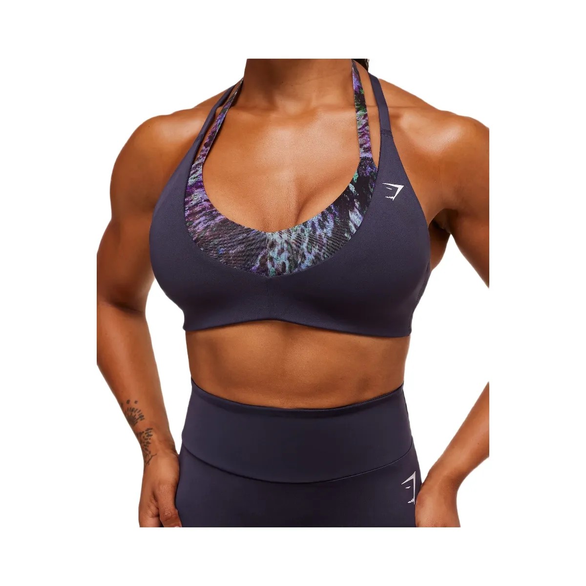 Gymshark Reps T Back Sports Bra - Midnight Purple/Morning Blue - HypeFly India View 5