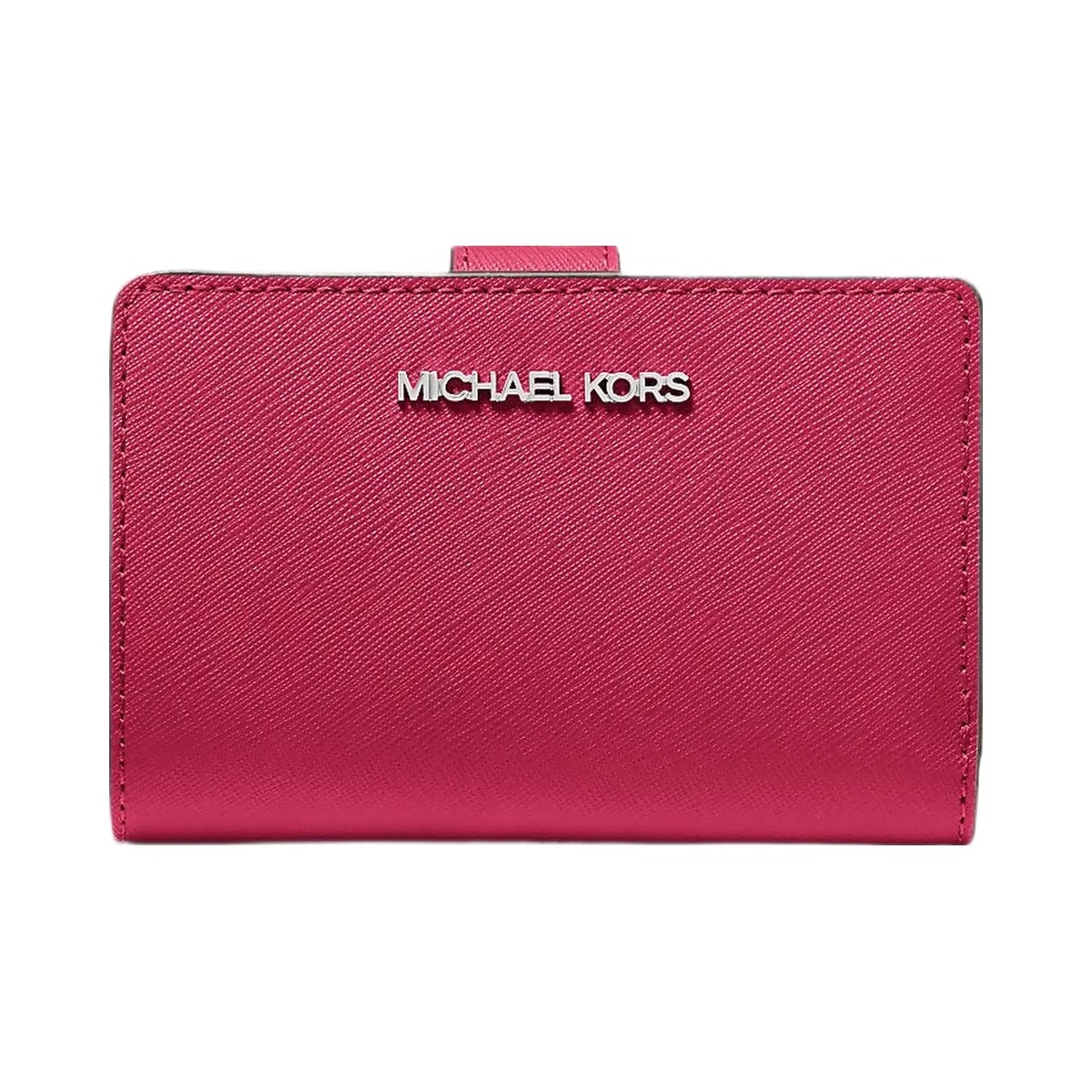 Michael Kors Medium Saffiano Leather Wallet Dk Raspberry - HypeFly India View 1