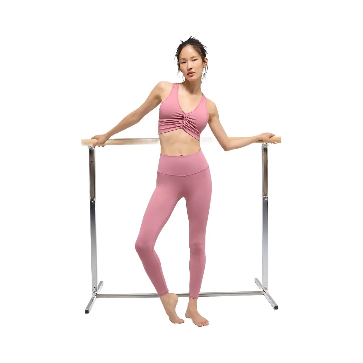 Alo Women's 7/8 High-Waist Airbrush Legging - Pink Wild Rose - HypeFly India View 5