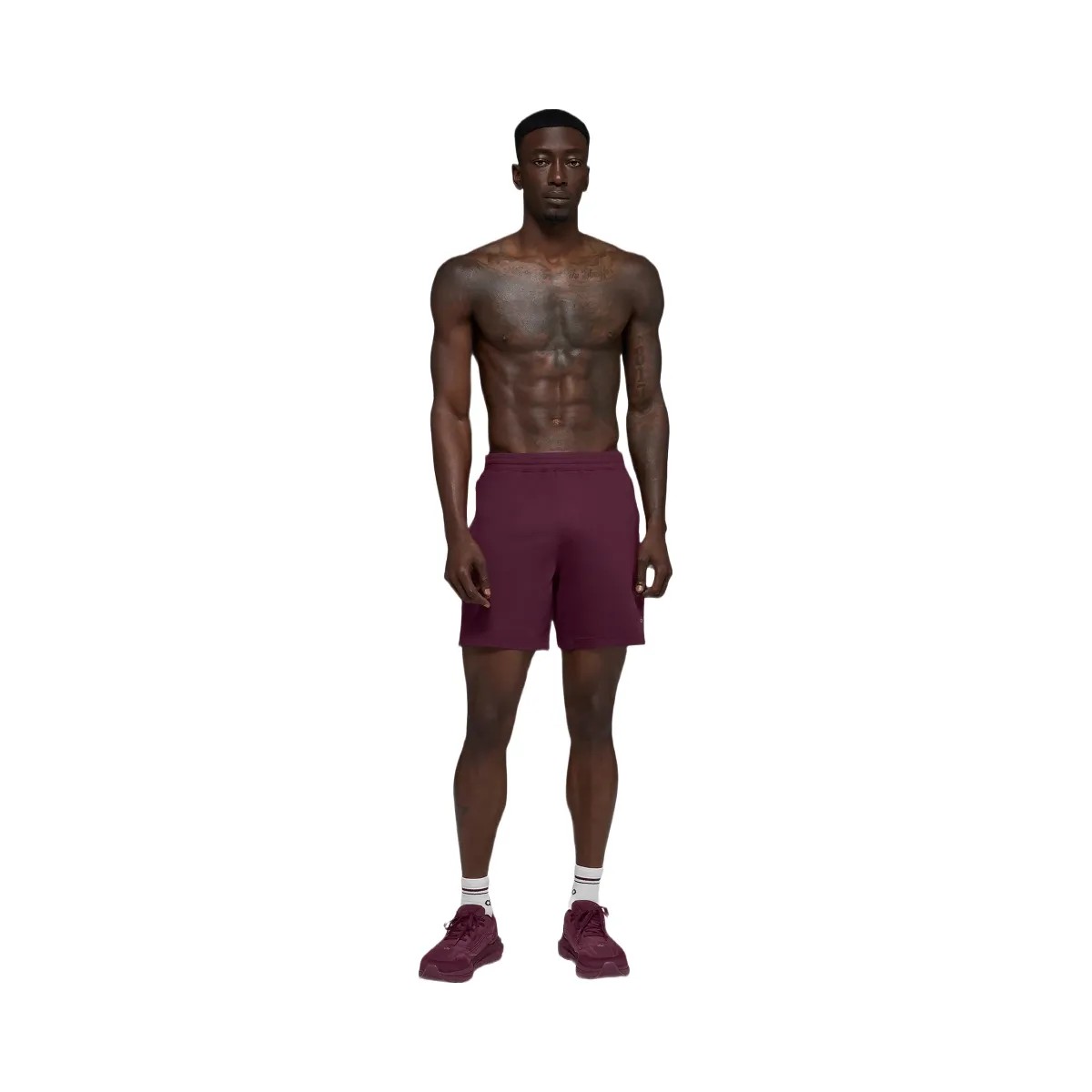 Alo Men's 7" Conquer React Performance Short - Burgundy - HypeFly India View 1