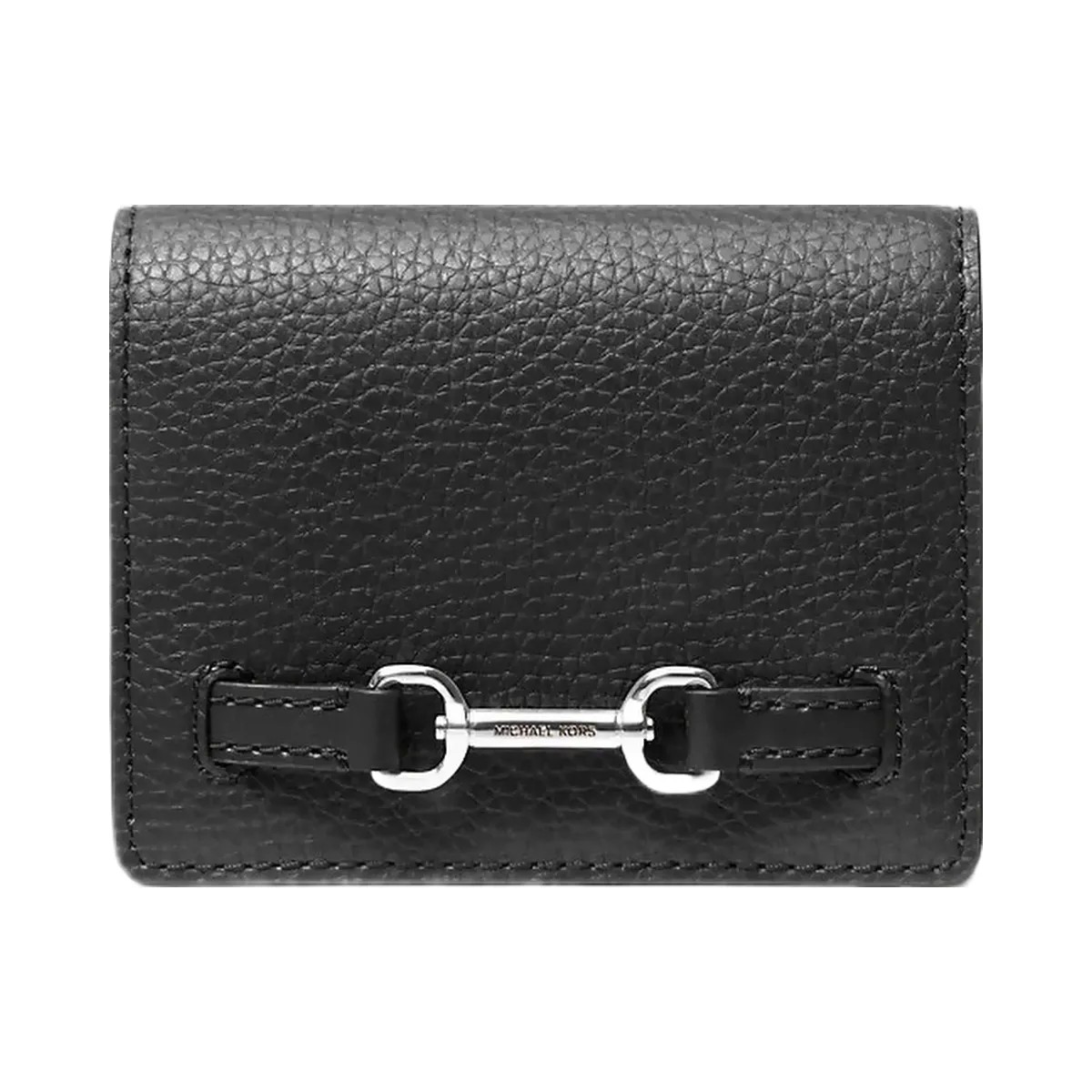 Michael Kors Carson Small Pebbled Leather Wallet Black - HypeFly India View 1