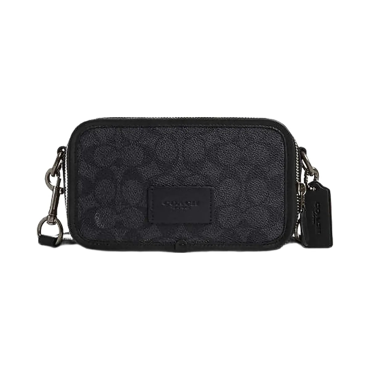 Coach Wyatt Crossbody Bag In Signature Canvas Signature Canvas-Gunmetal-Charcoal-Black - HypeFly India View 1