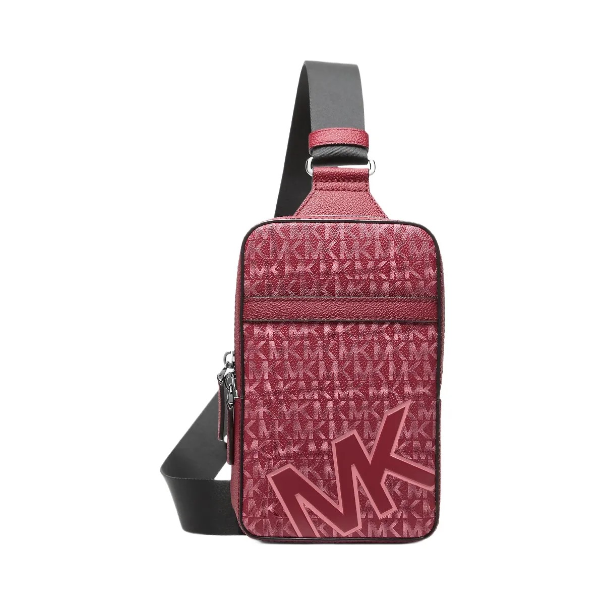 Michael Kors Cooper Medium Signature Logo Sling Pack Cherry - HypeFly India View 1