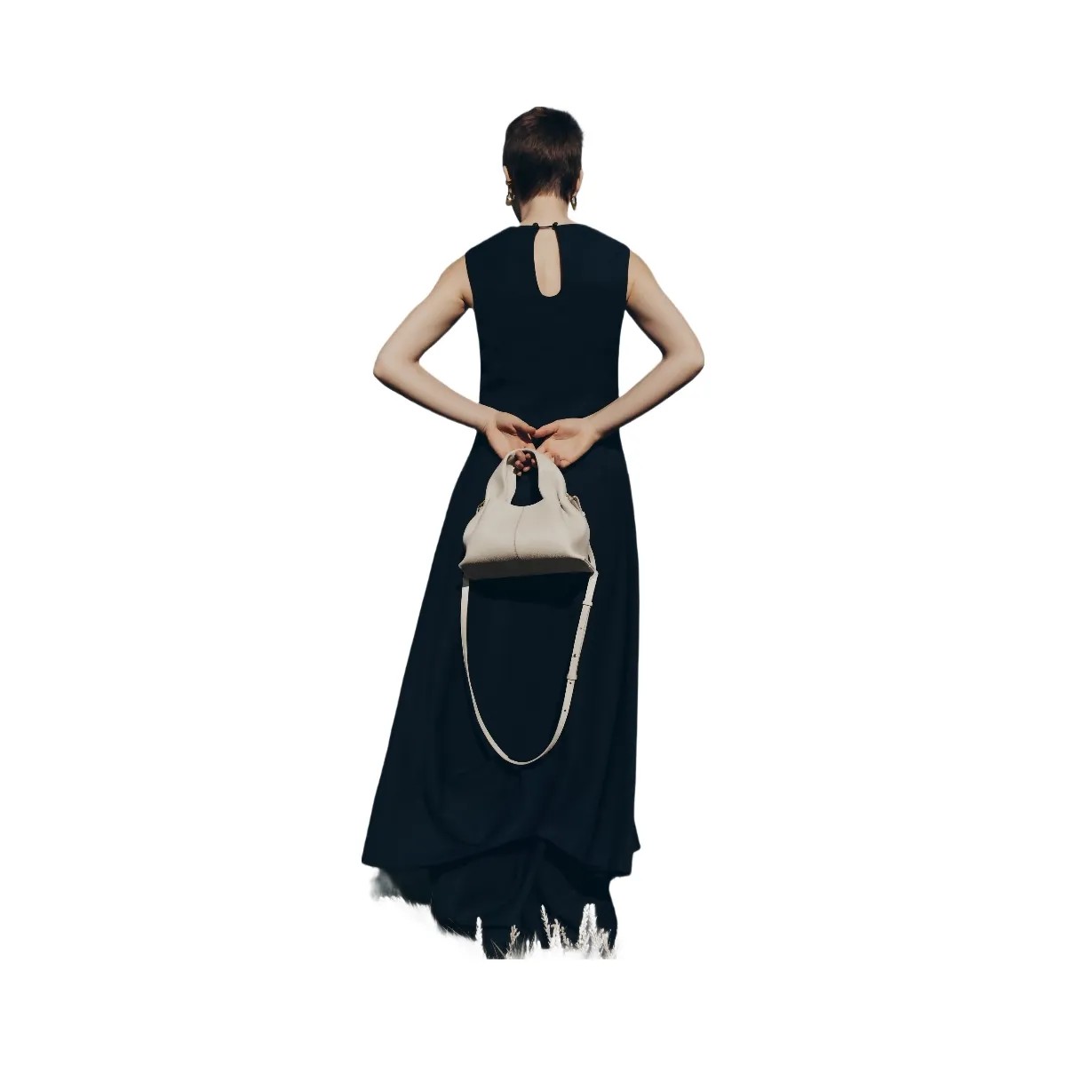 Polene Numero Neuf Mini Textured Chalk - HypeFly India View 2