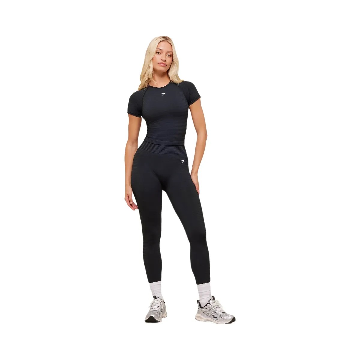 Gymshark Sport Seamless Leggings - Heavy Blue/Black - HypeFly India View 4