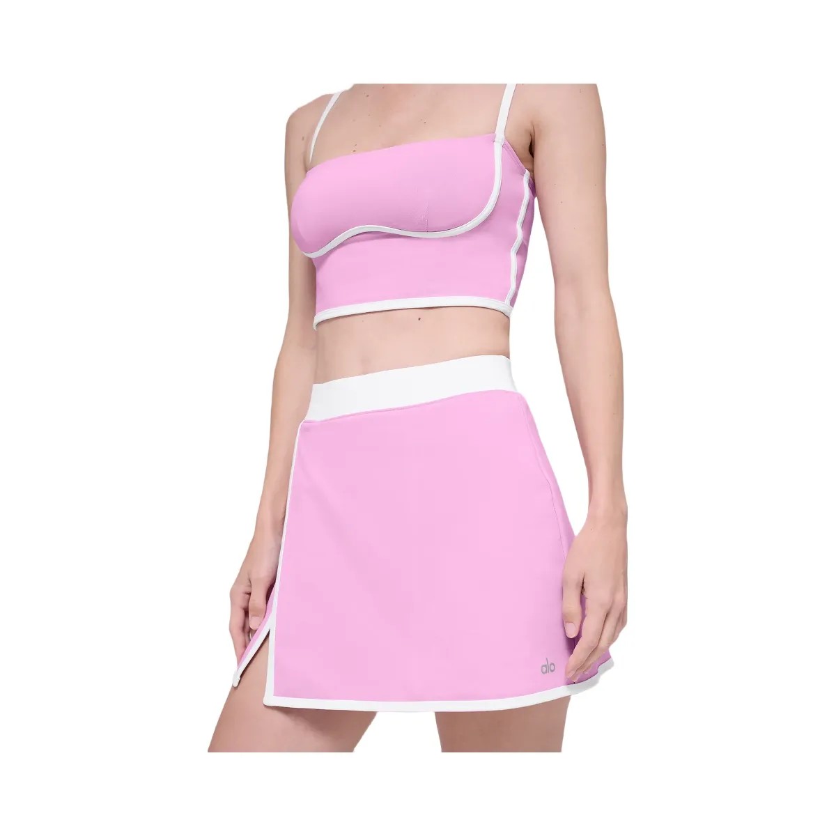 Alo Women's Airbrush Streamlined Skirt - Candy Heart Pink/White - HypeFly India View 3