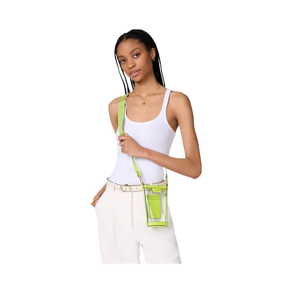 Kate Spade Clare Clear Phone Crossbody Grasshopper Green - HypeFly India View 2