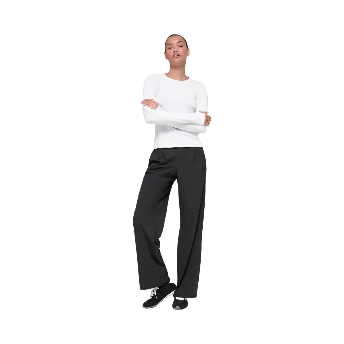 Alo Women's Suit Up Trouser (Long) - Black - HypeFly India View 4