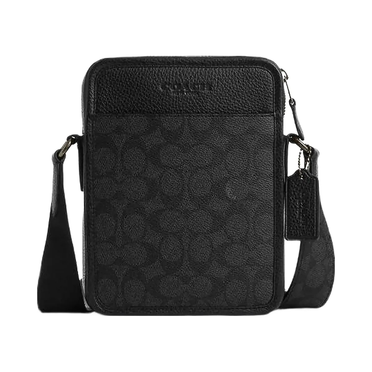 Coach Sullivan Crossbody Bag In Signature Canvas Signature Canvas-Gunmetal-Charcoal-Black - HypeFly India View 1