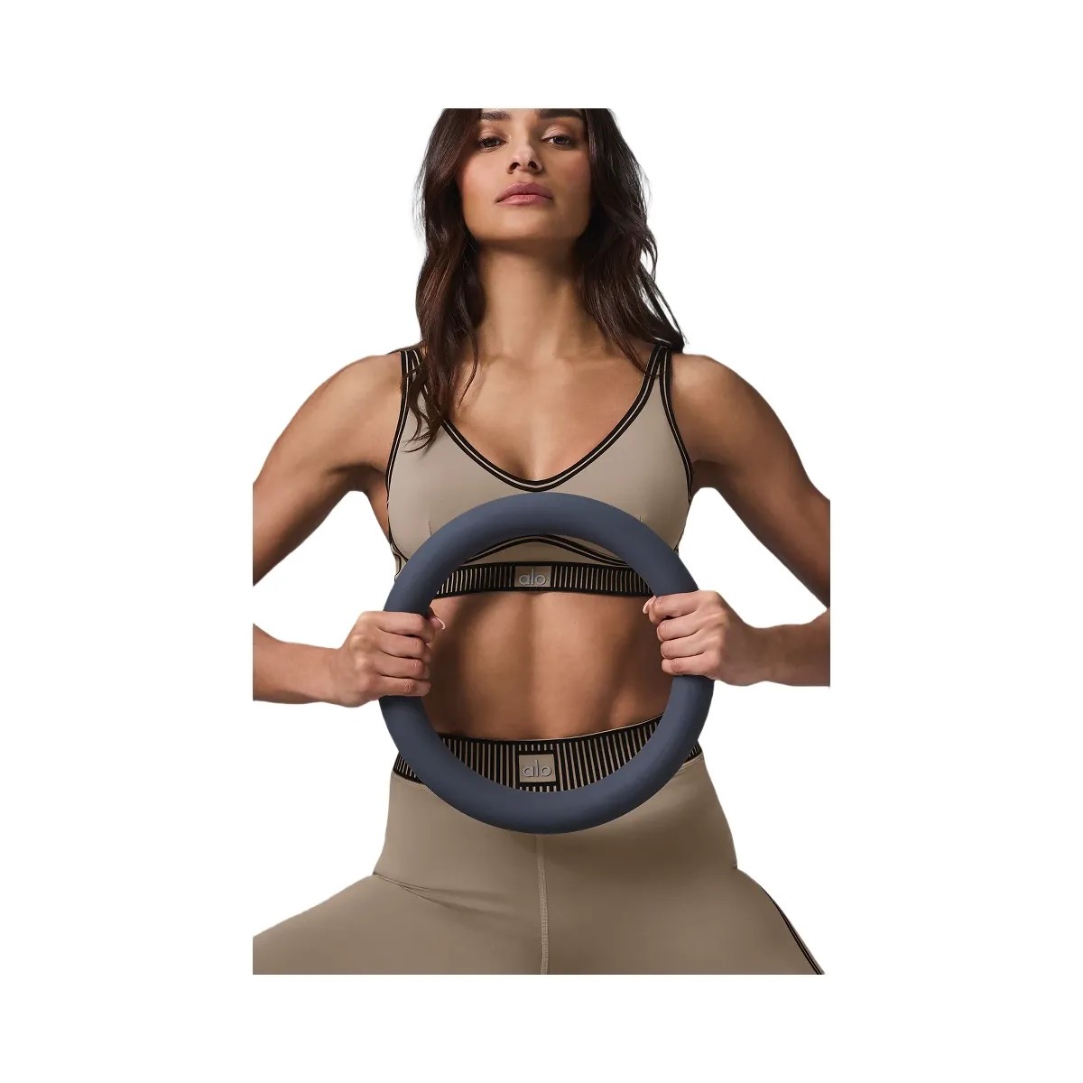 Alo Women's Airlift Line Up Bra - Gravel - HypeFly India View 1