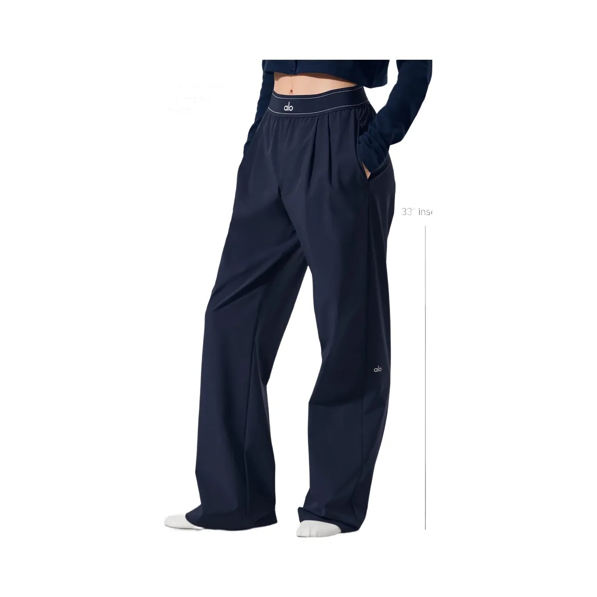Alo Women's Suit Up Trouser (Long) - Navy - HypeFly India View 1