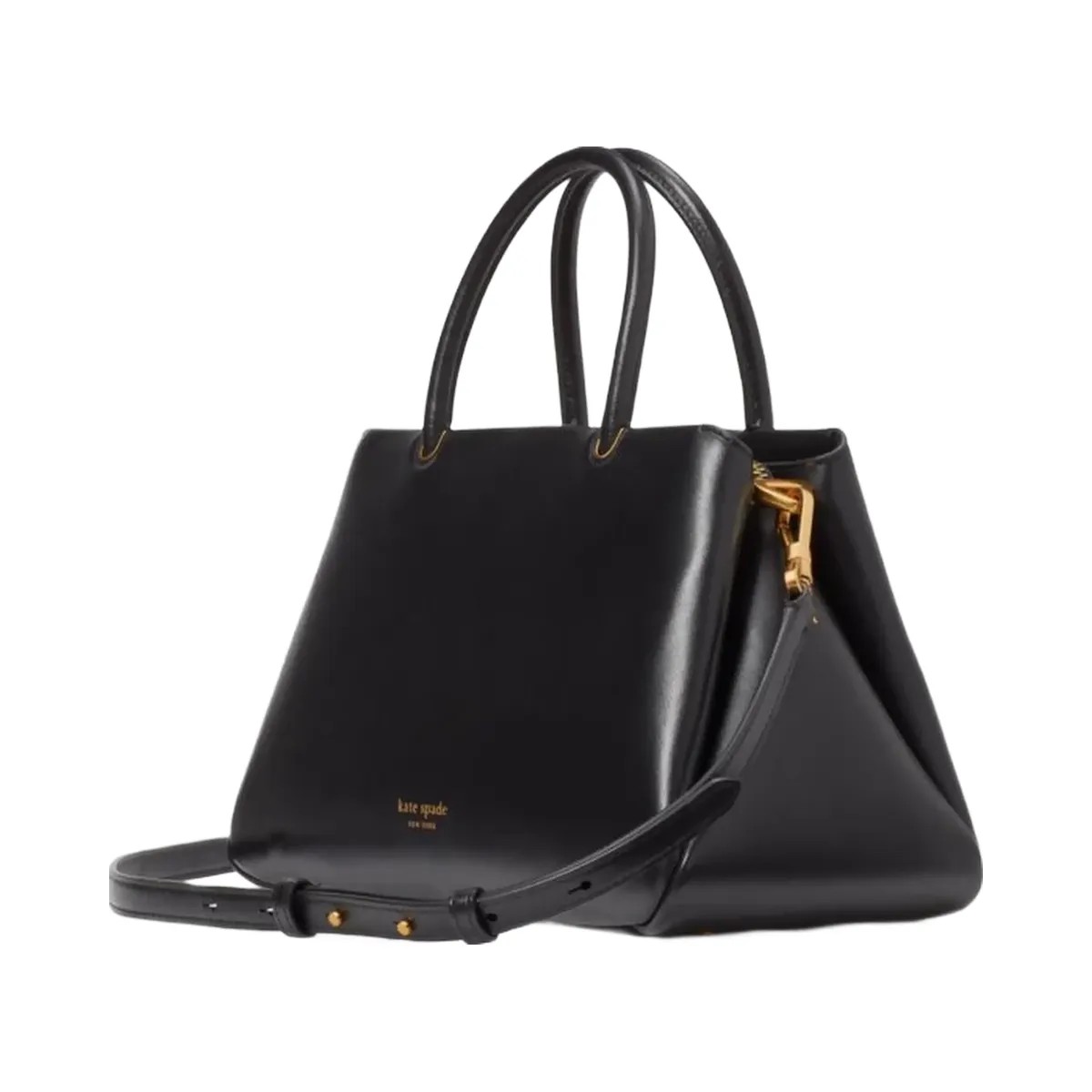 Kate Spade Grace Fine Grain Leather Medium Satchel Black - HypeFly India View 1