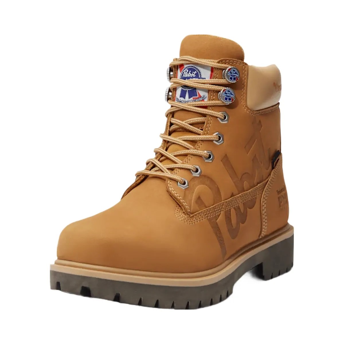 Timberland Pro And Pabst Blue Ribbon Direct Attach 6" Soft Toe Waterproof Work Boot Wheat Nubuck Men'S - HypeFly India View 3