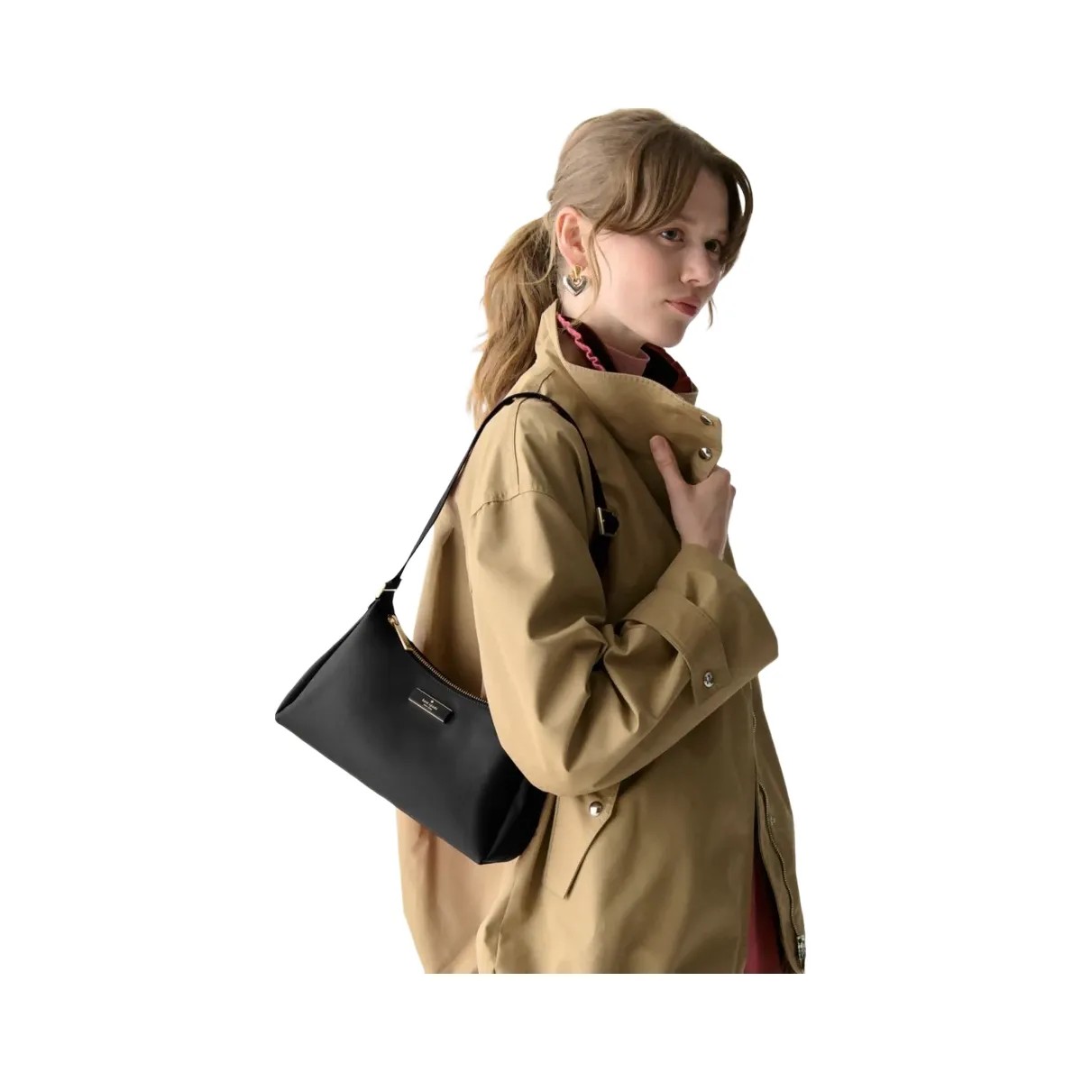 Kate Spade Carter Nylon Small Shoulder Bag Black - HypeFly India View 2