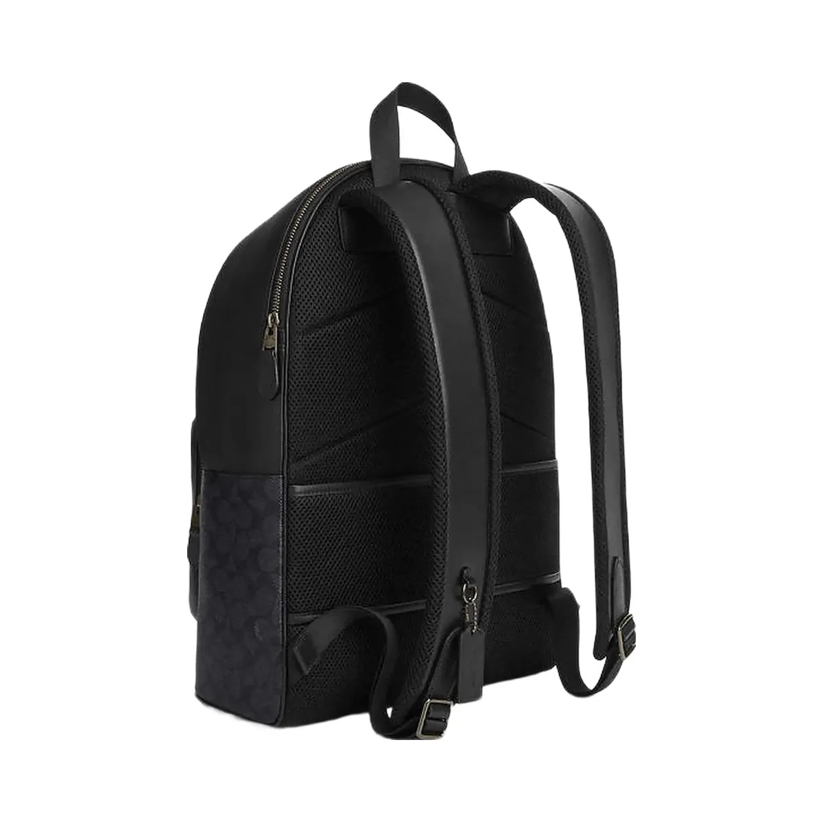 Coach West Backpack In Signature Canvas Signature Canvas-Gunmetal-Charcoal-Black - HypeFly India View 3