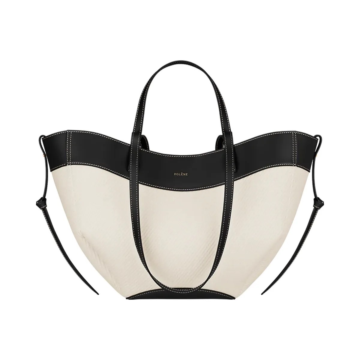 Polene Cyme Mini Black Canvas - HypeFly India View 1