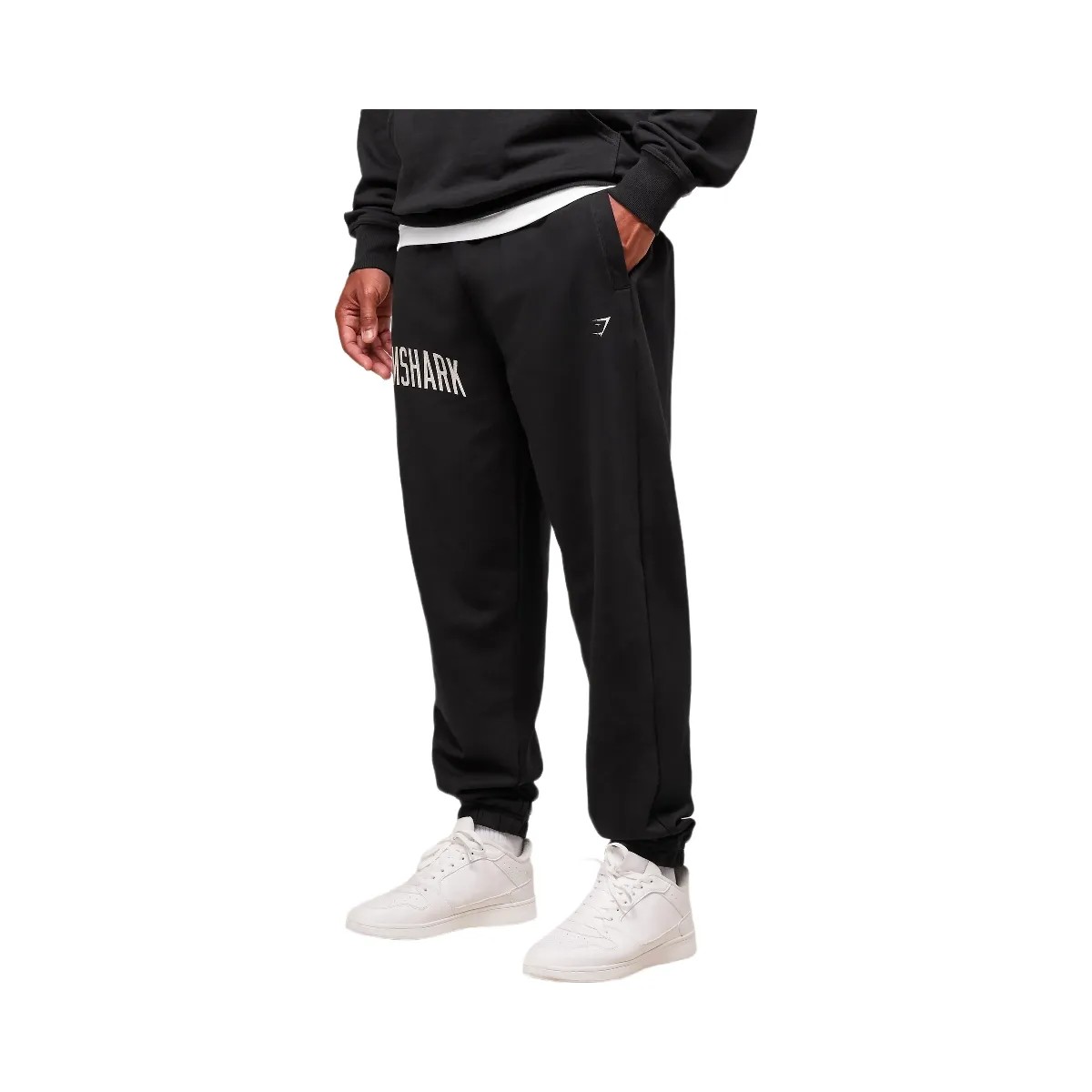 Gymshark Worn Graphic Jogger - Black - HypeFly India View 2