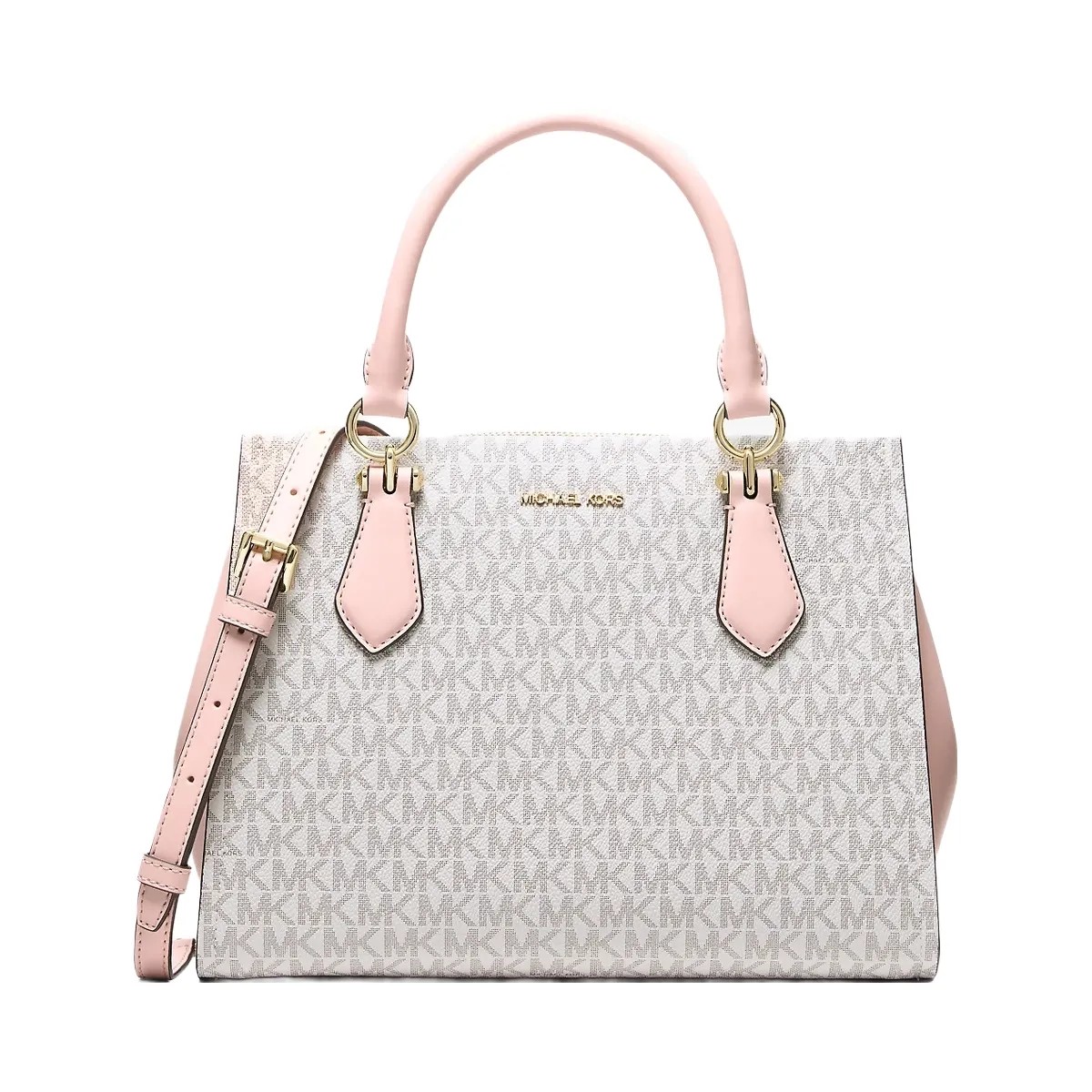 Michael Kors Marilyn Medium Signature Logo Convertible Satchel Pwd Blsh Mlt - HypeFly India View 1