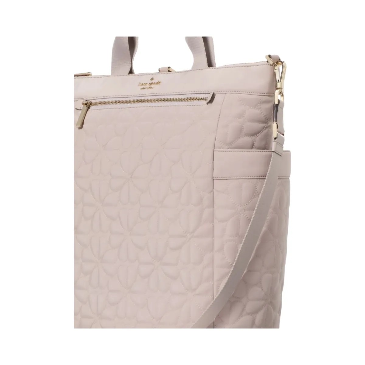 Kate Spade Flower Quilted Fabric Convertible Backpack Cozy Grey - HypeFly India View 6