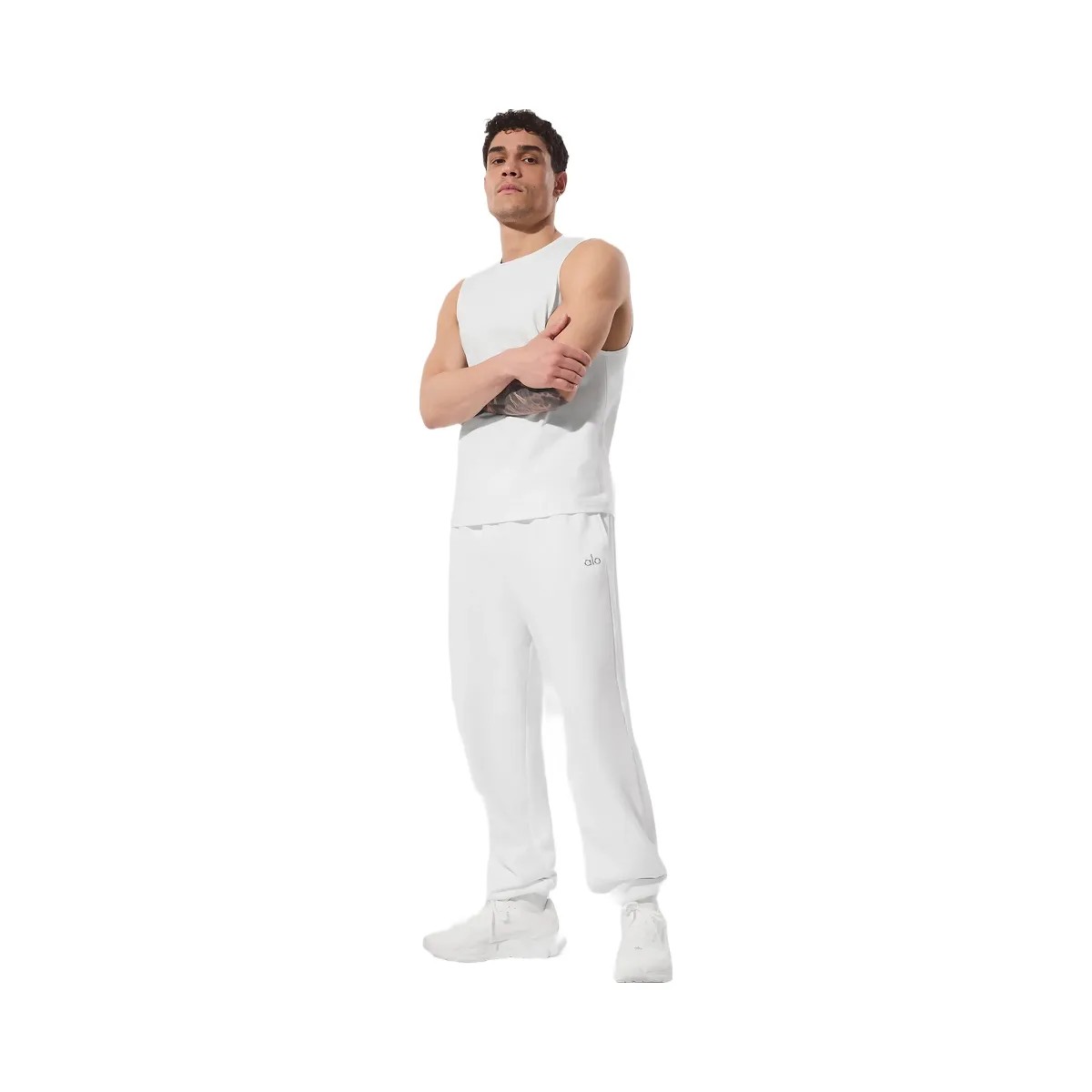 Alo Men's Accolade Sweatpant - White - HypeFly India View 1