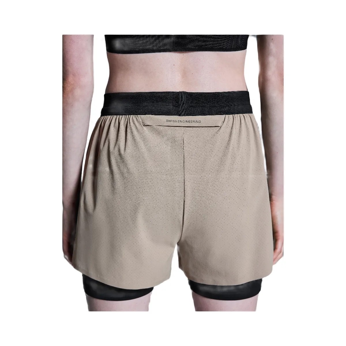 On 3" Performance 2/1 Shorts Cinder | Black  - HypeFly India View 3