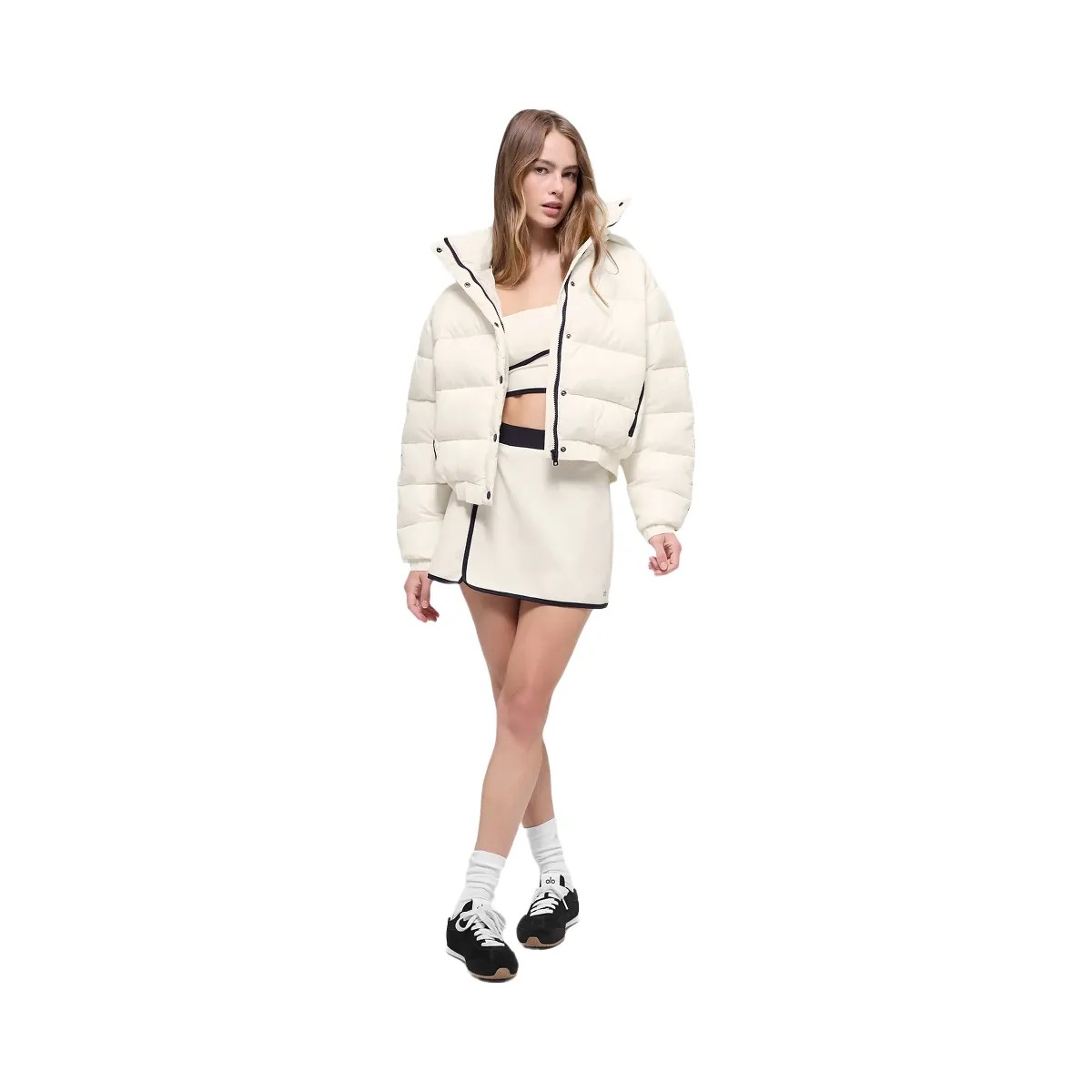 Alo Women's Aspen Love Puffer Jacket - Ivory - HypeFly India View 4