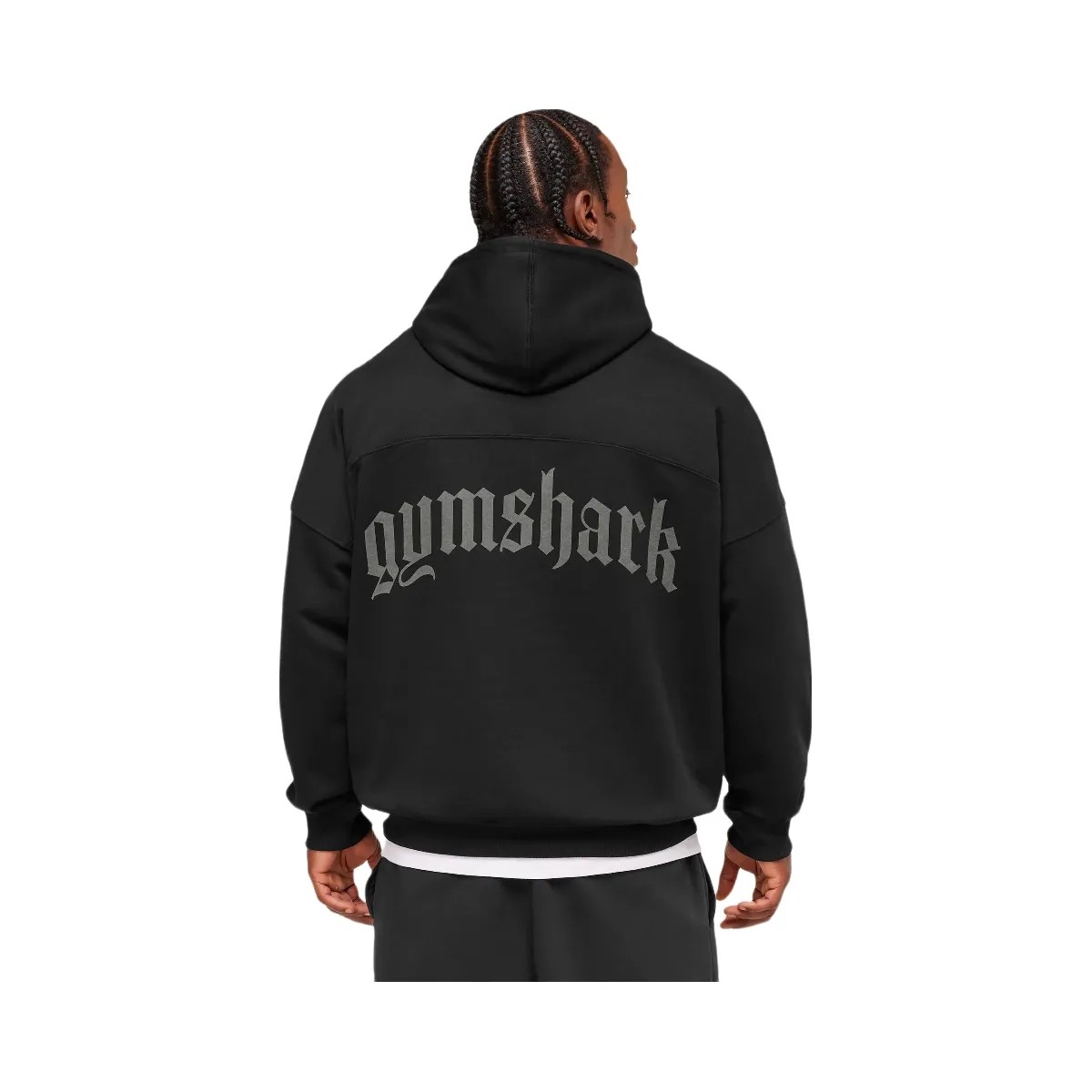 Gymshark Olde English Hoodie - Black - HypeFly India View 2