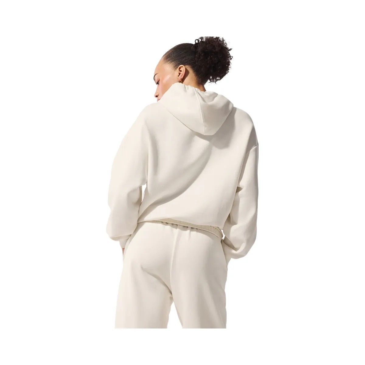 Alo Women's Accolade Hoodie - Ivory - HypeFly India View 3