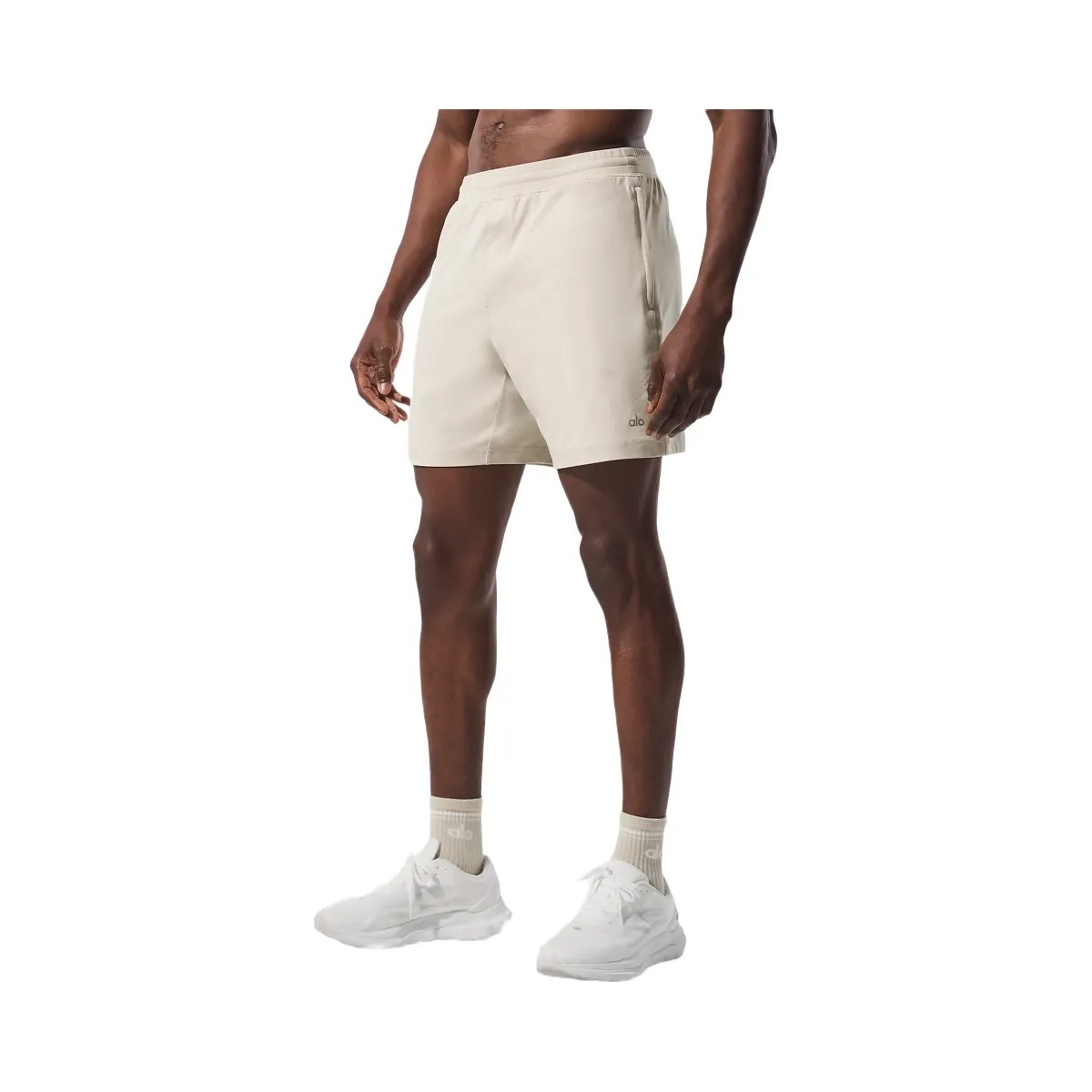 Alo Men's 7" Conquer React Performance Short - Bone - HypeFly India View 4