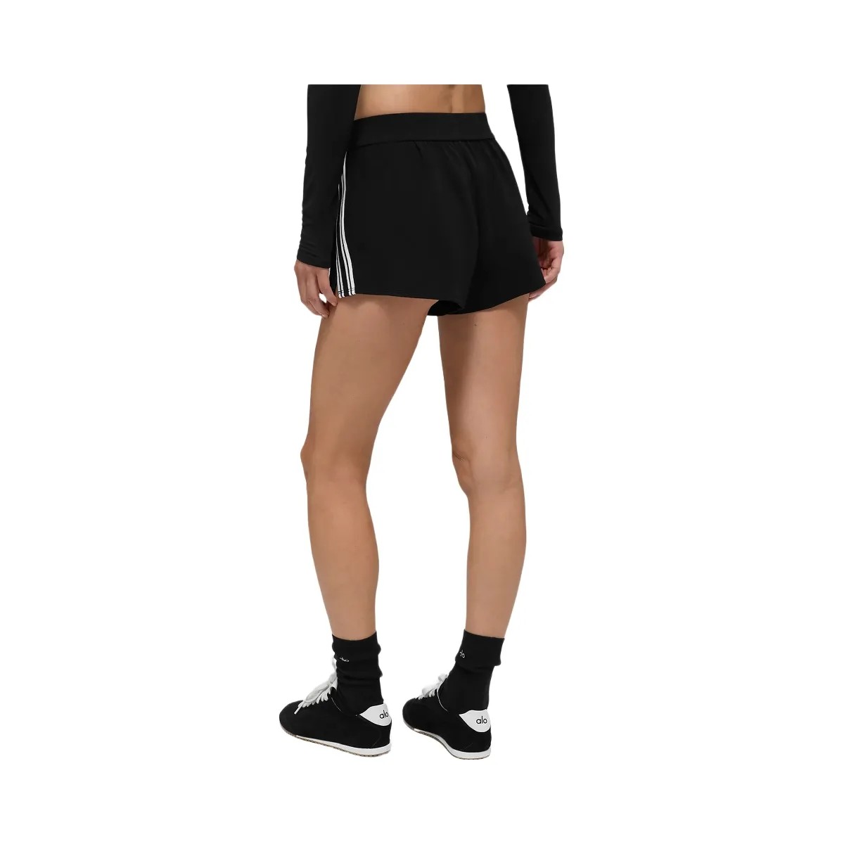 Alo Women's Track Star Short - Black - HypeFly India View 1