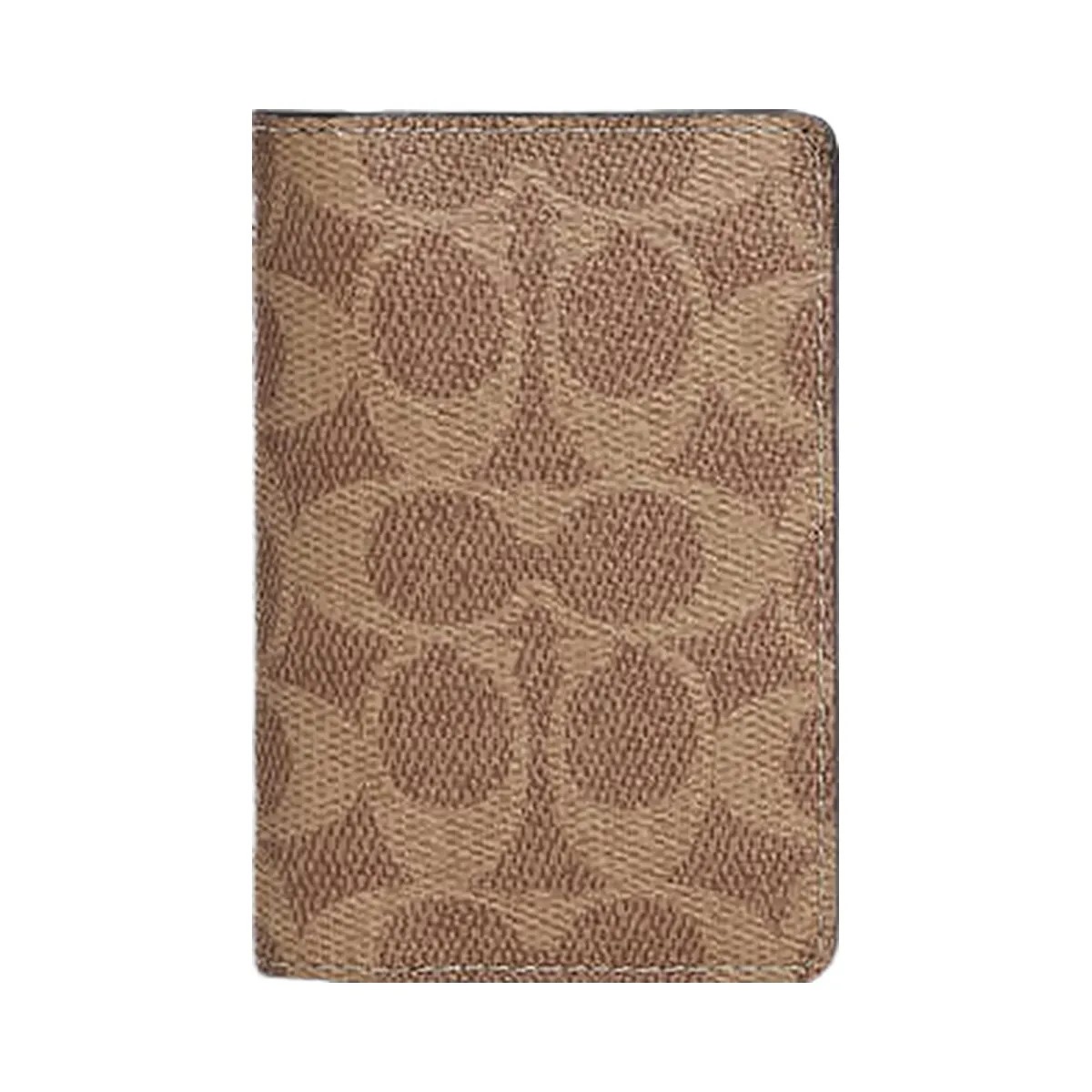 Coach Id Wallet In Signature Canvas Signature Canvas-Tan & Black - HypeFly India View 2