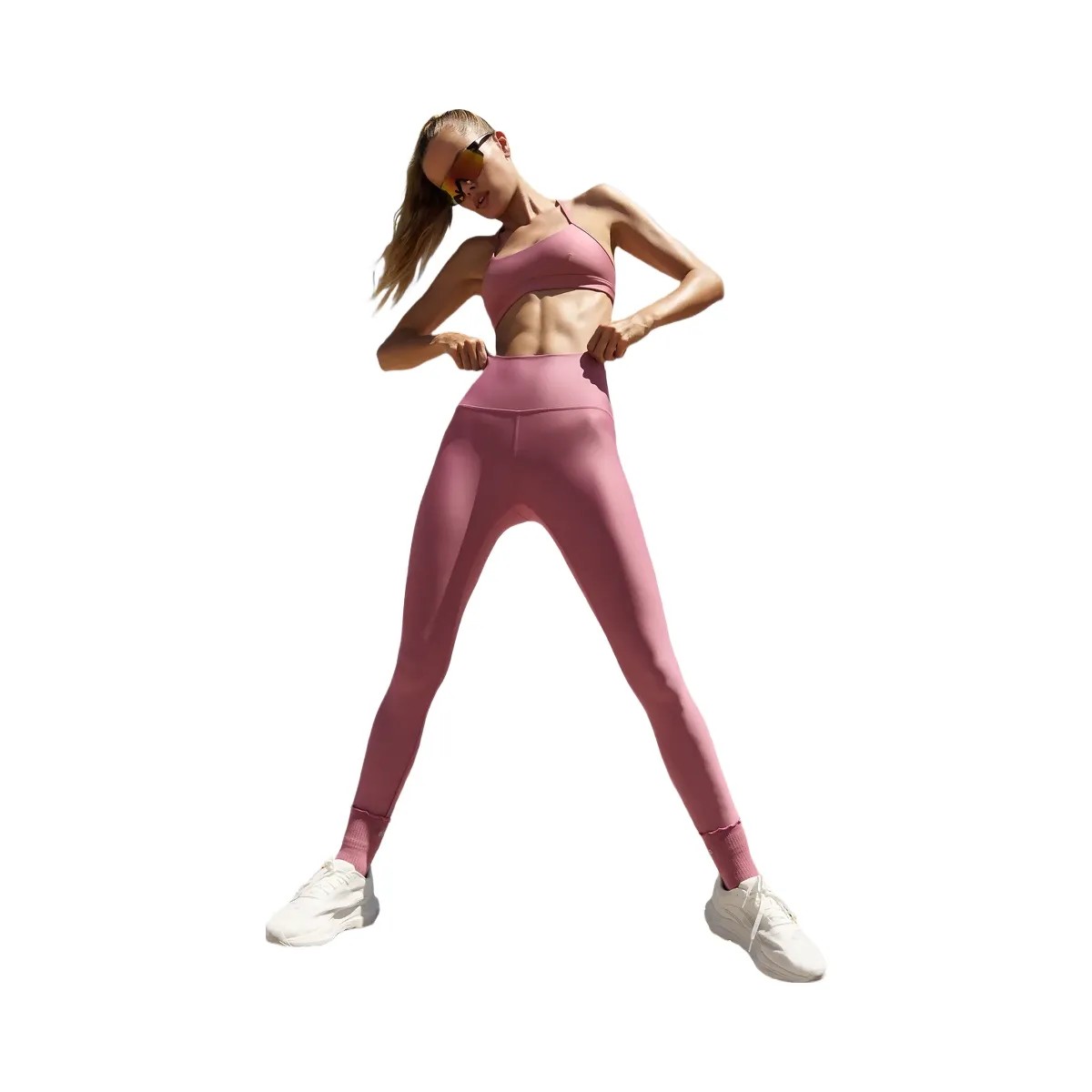 Alo Women's 7/8 High-Waist Airlift Legging - Pink Wild Rose - HypeFly India View 5