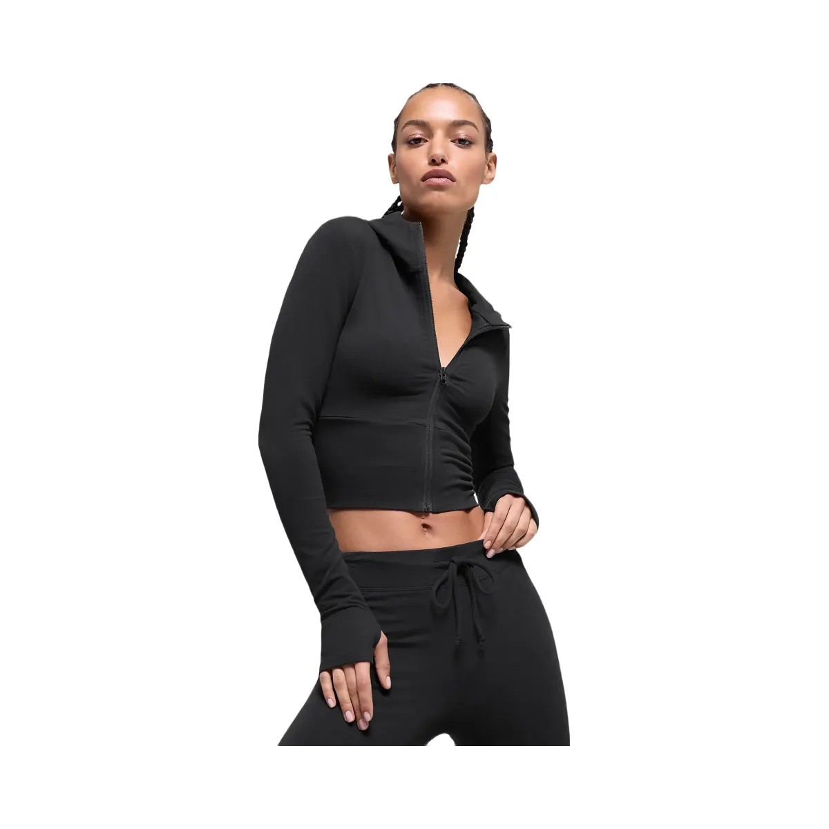Alo Women's Sway Full Zip Hoodie - Black - HypeFly India View 1