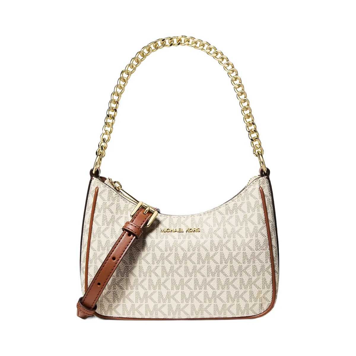 Michael Kors Jet Set Signature Logo Convertible Crossbody Bag Vanilla - HypeFly India View 1