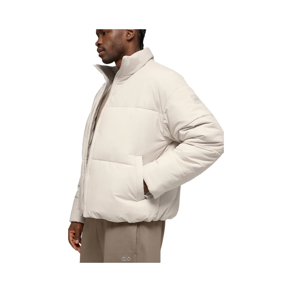 Alo Men's Stretch Woven Street Puffer - Bone - HypeFly India View 2