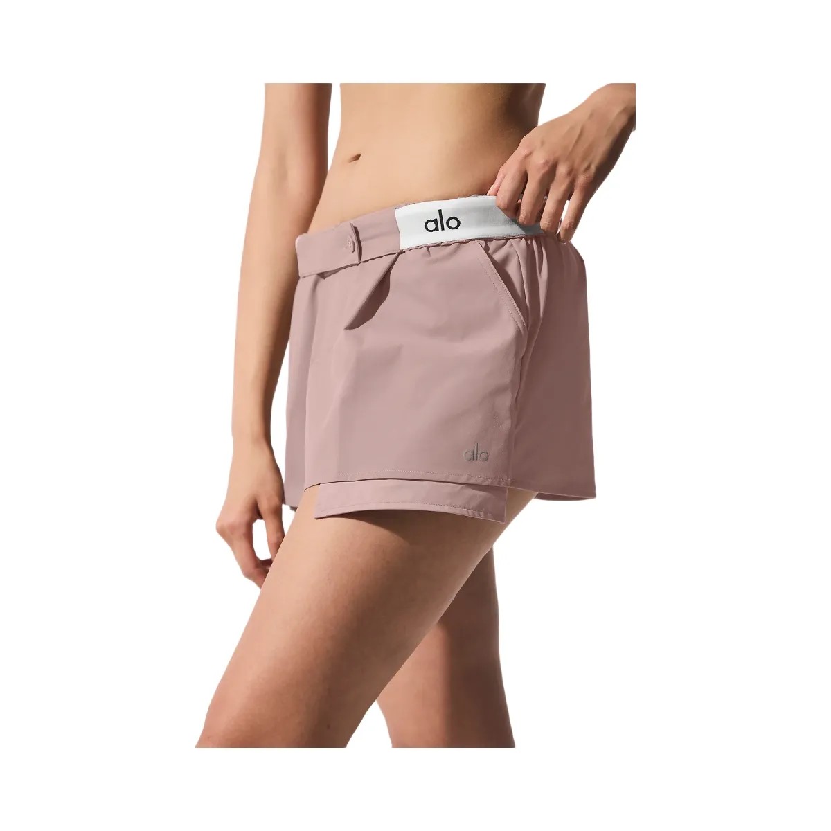 Alo Women's Flip It Mini Skort - Taupe - HypeFly India View 4