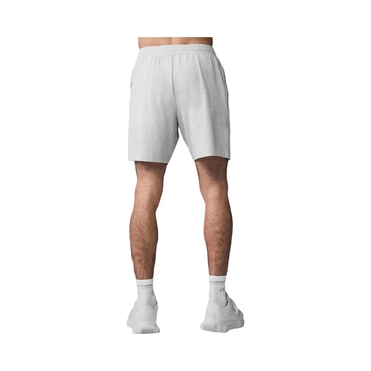 Alo Men's 7" Conquer React Performance Short - Athletic Heather Grey - HypeFly India View 4