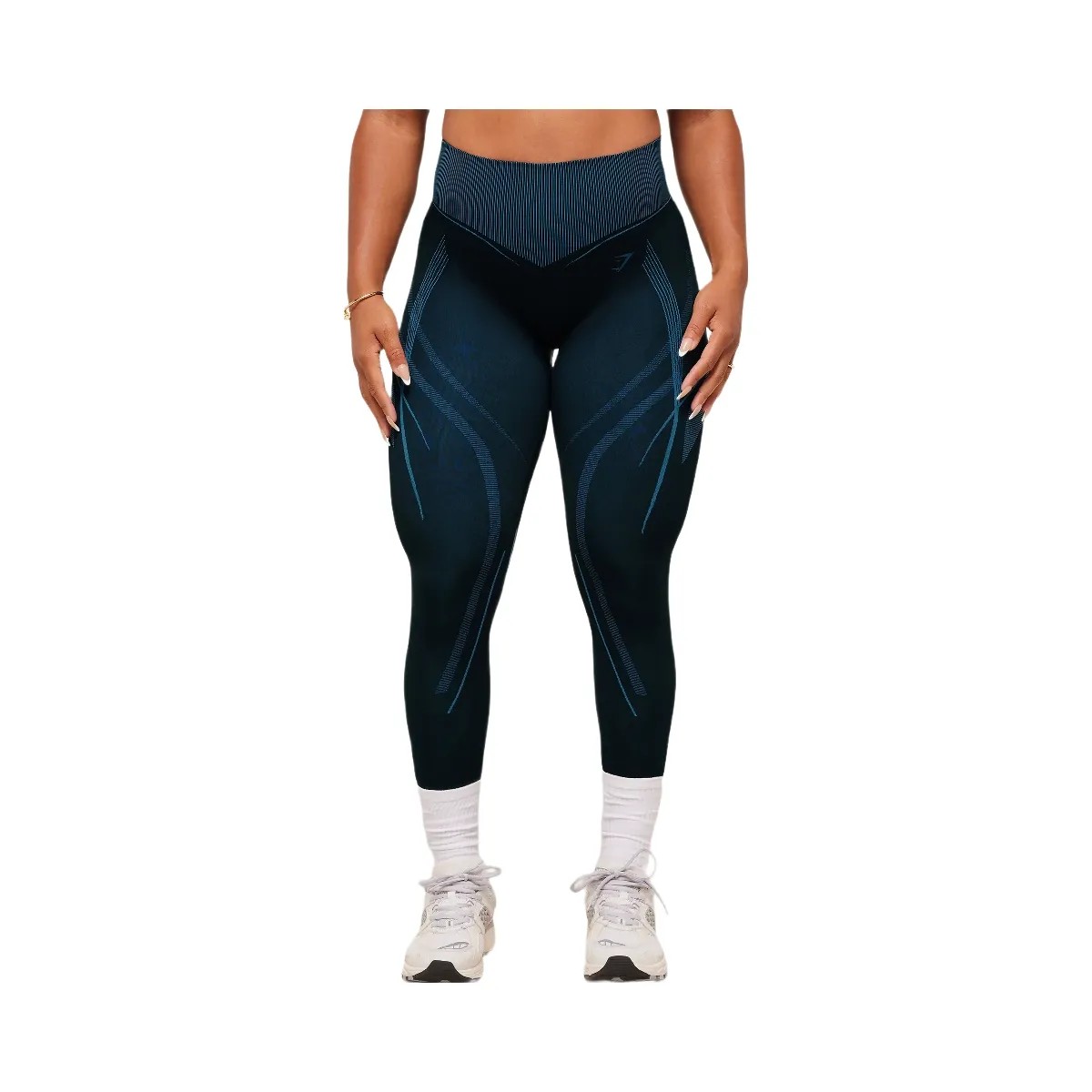 Gymshark x Analis Seamless Leggings - Midnight Blue/Lats Blue - HypeFly India View 1