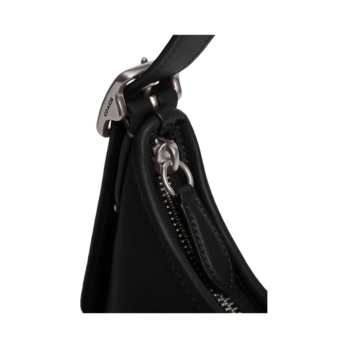 Coach Hamptons Hobo Bag Glovetan Leather-Silver-Black - HypeFly India View 3