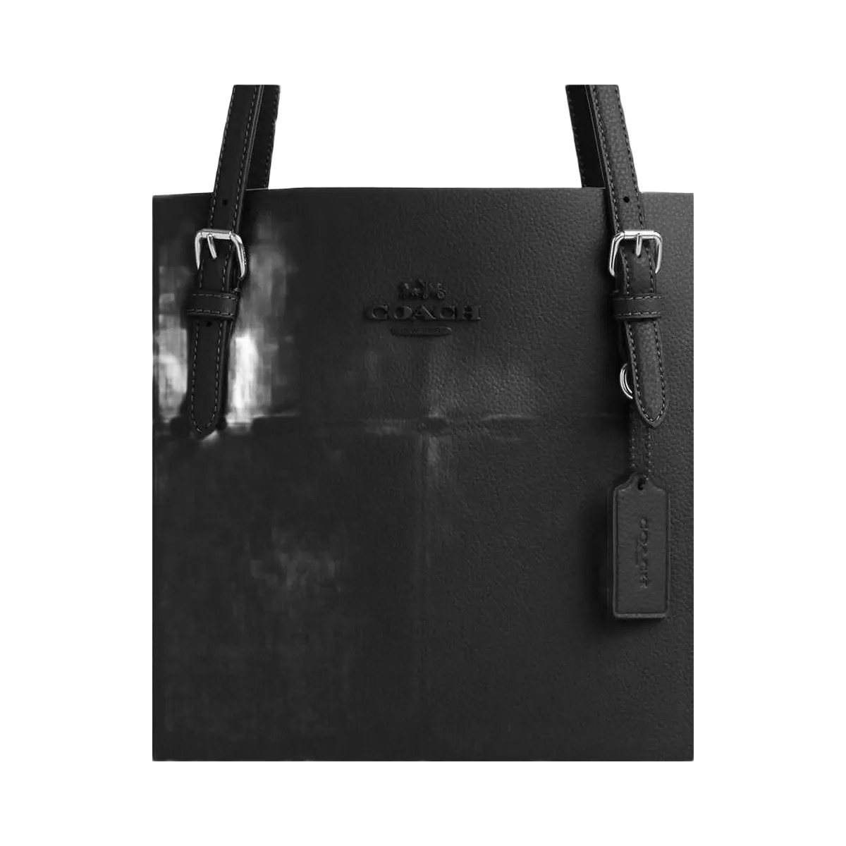 Coach Mollie Tote Bag Leather-Silver-Black - HypeFly India View 3