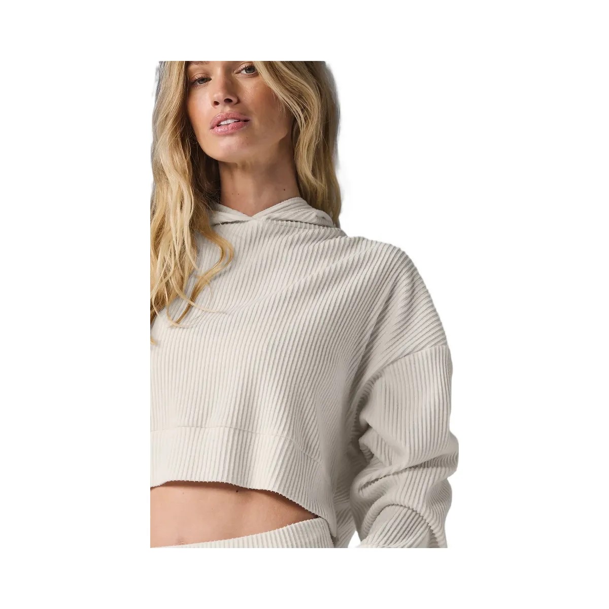 Alo Women's Muse Hoodie - Ivory - HypeFly India View 3