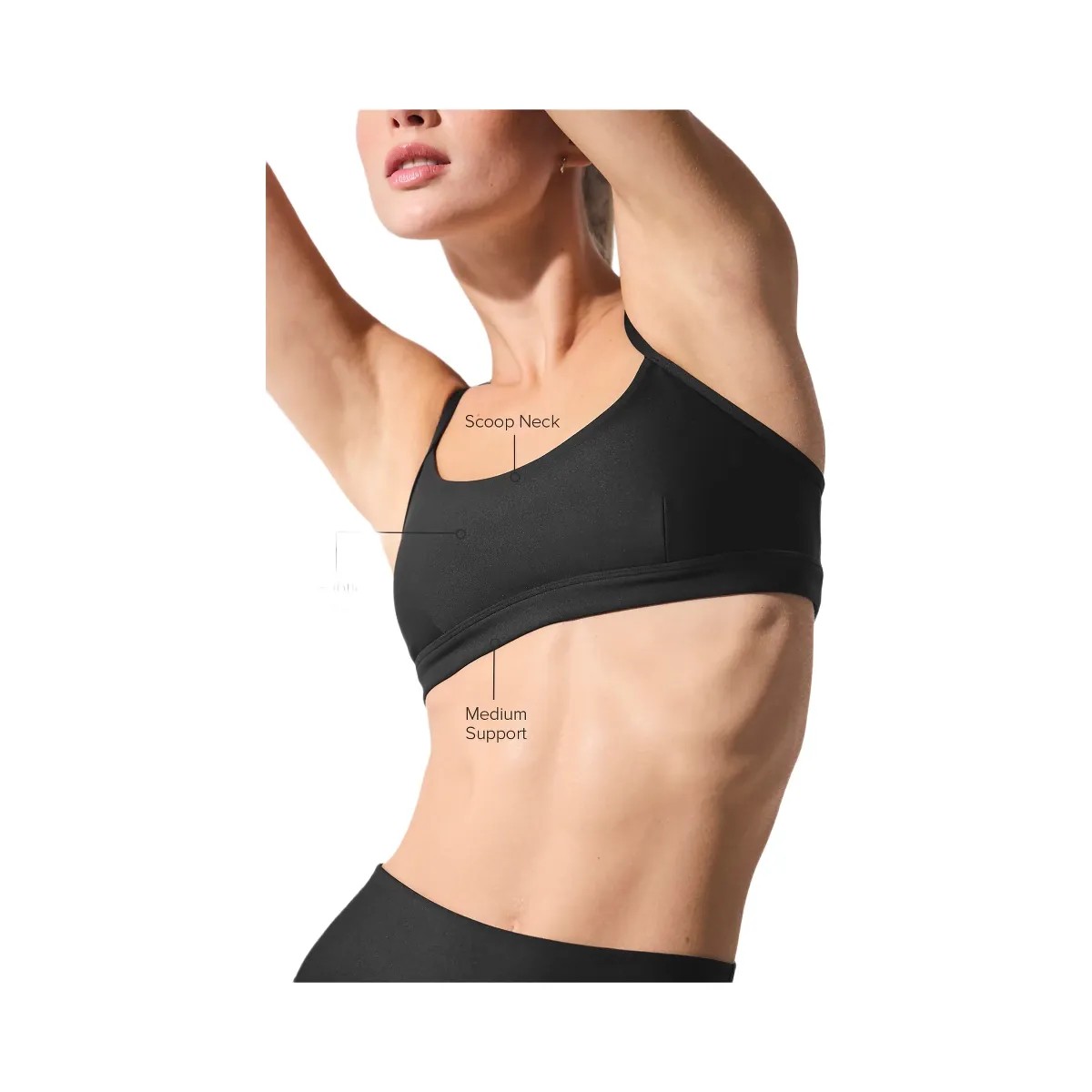 Alo Women's Airlift Intrigue Bra - Black - HypeFly India View 2