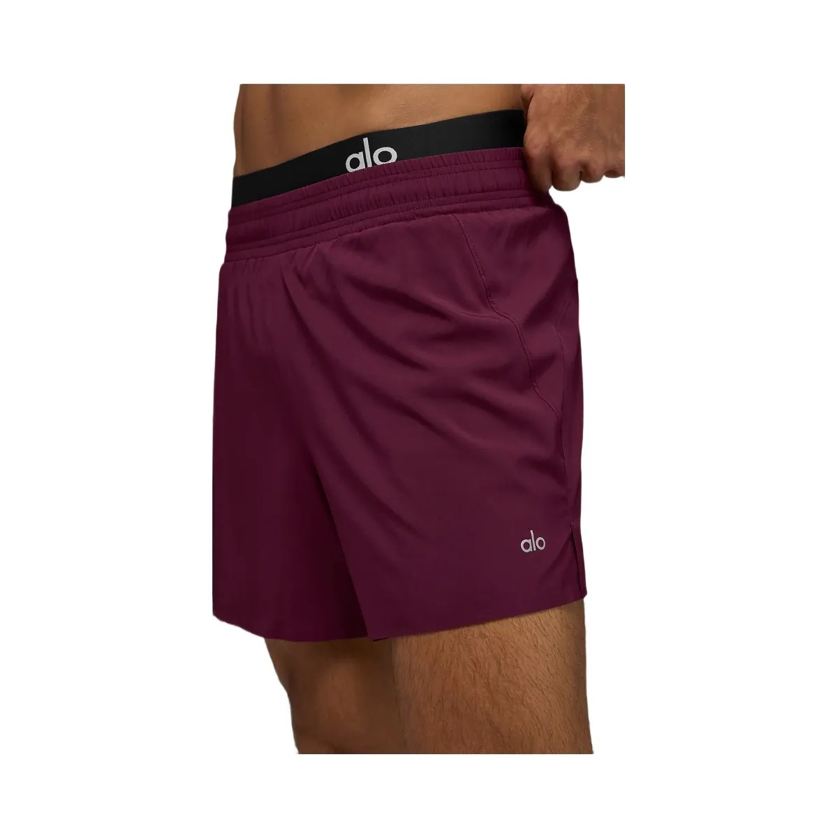 Alo Men's 5" Adapt Running Short - Burgundy - HypeFly India View 2