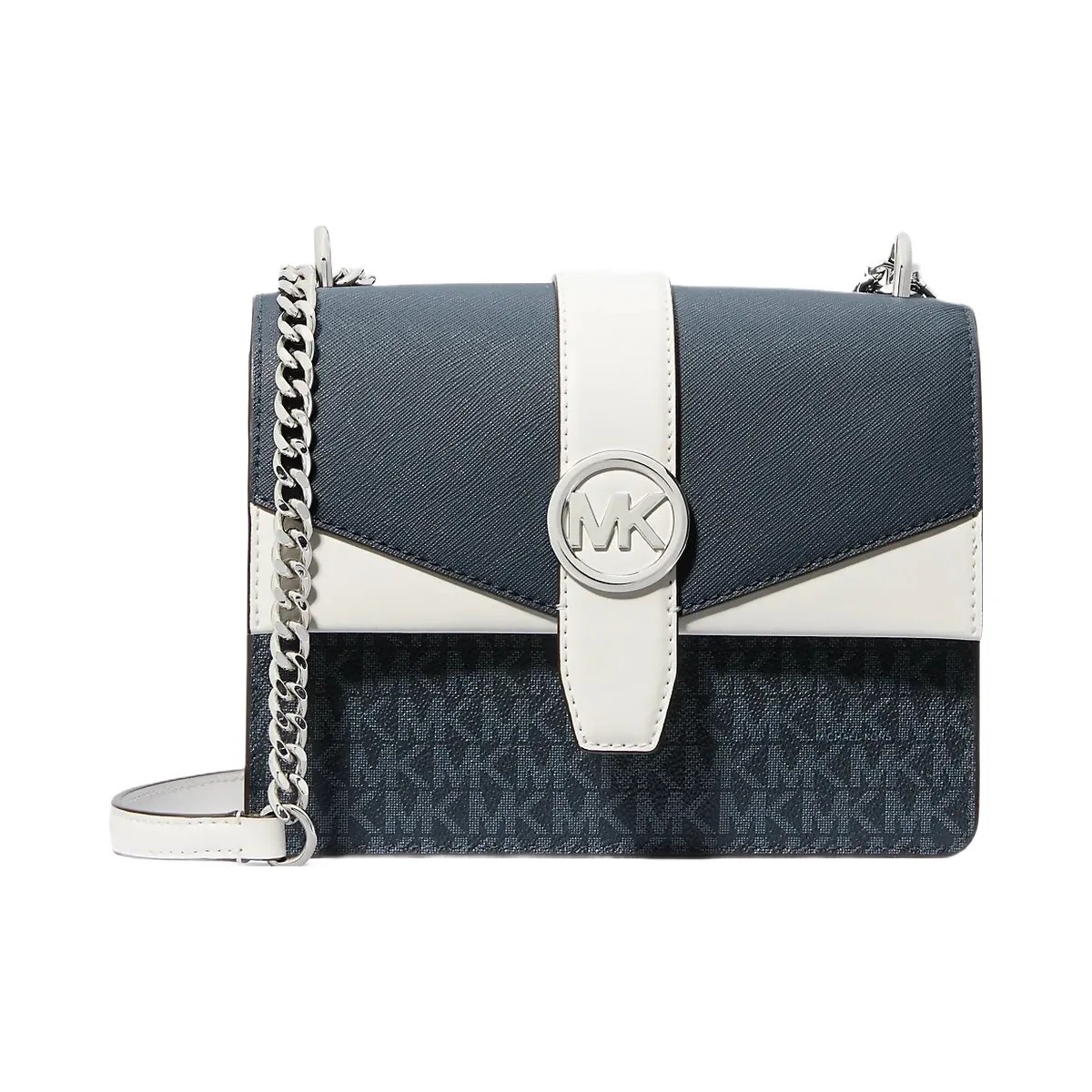 Michael Kors Greenwich Small Color-Block Signature Logo Crossbody Bag Admirl Multi - HypeFly India View 1