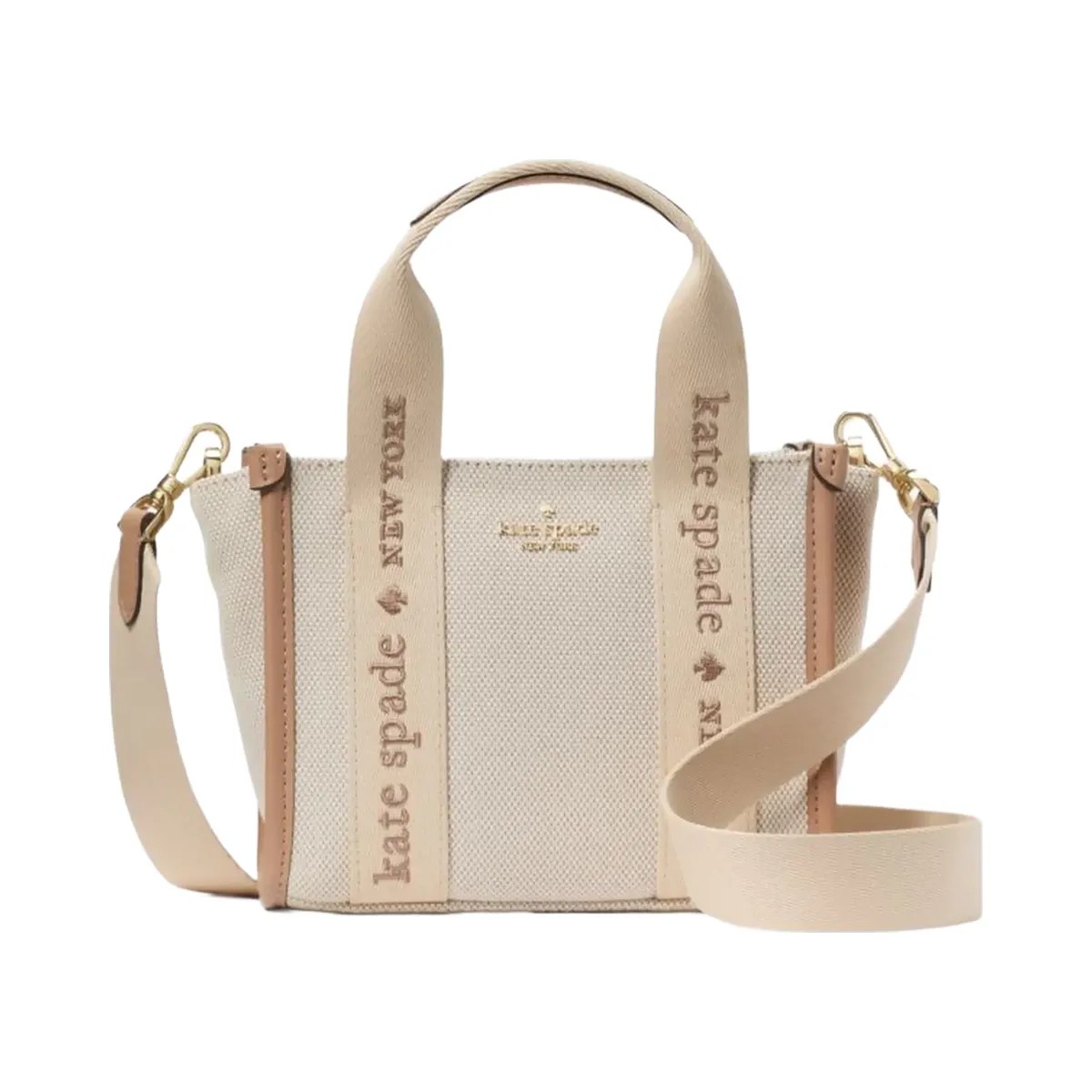 Kate Spade Kip Canvas Mini Tote Light Fawn Multi - HypeFly India View 1