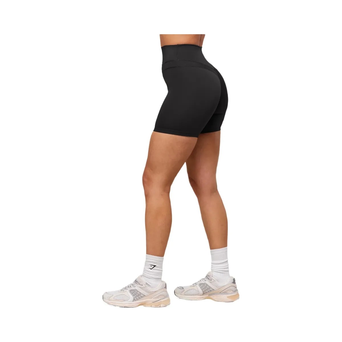Gymshark Whitney Shorts - Black - HypeFly India View 4