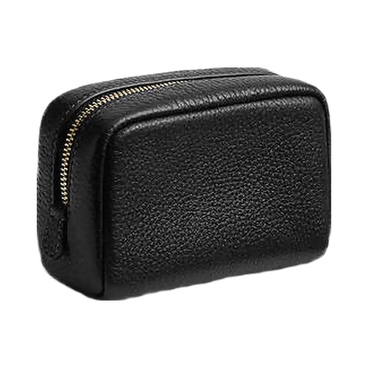 Coach Pouch Wristlet Pebbled Leather-Gold-Black - HypeFly India View 3
