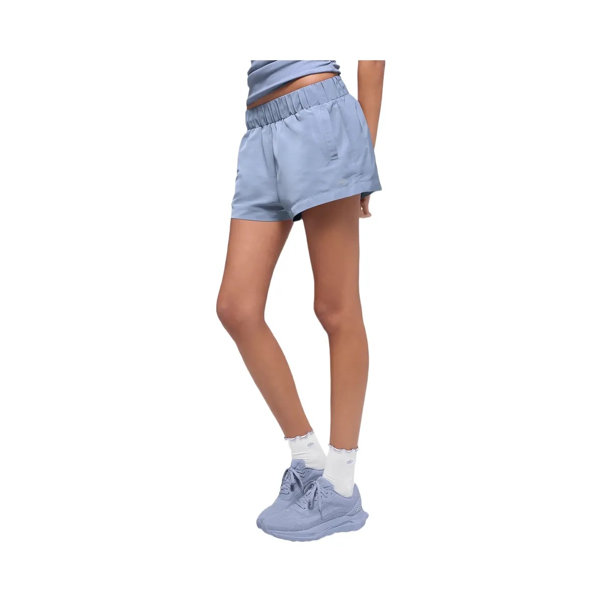 Alo Women's High-Waist Socialite Short - Winter Frost - HypeFly India View 4
